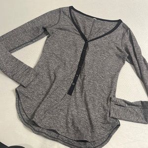 lululemon henley button up shirt 6/8